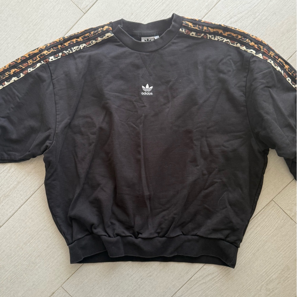 Adidas Black Sweater with Brown and Tan Accents